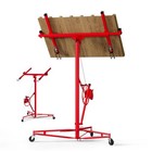 Drywall Lift 11 Ft Red Rolling Sheetrock Panel Hoist  150lbs Capacity With 360  
