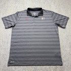 Georgia Bulldogs Nike Polo Shirt Men Xl Gray Black Striped Dri-fit Performance