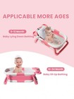 Newborn Baby Bath Tub - Drain Hole  Foldable  Soft Pad  Anti-slip  0 - 36m