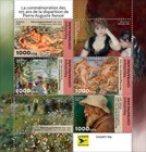 Pierre Auguste Renoir Paintings Art Mnh Stamps 2024 Central African M s   S s