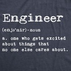 Mens Engineer Definition T Shirt Funny Sarcastic Science Tee