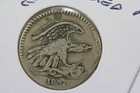 1837 Feuchtwanger Cent Ht 268 Obv 3 Rev E Hole Damage 514q