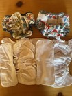 Thirsties Cloth Diapers Size Two 18-40 Lb 2 Duo Covers  2 Fitted  2 Inserts Used
