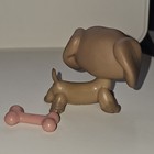 Authentic Littlest Pet Shop  932 Dachshund Dog Original W  Bone Hasbro Lps