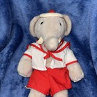 Babar Elephant Plush Sailor Uniform By Eden Vintage 1977 Stuffed Animal Rare