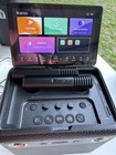 Ikarao Portable Karaoke Machine Party Speaker With Screen 2 Wireless Mics Black