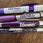 Vntg Pharmaceutical Drug Rep Lot Of 4 Heavy Metal Zithro Pens  Purple  Working 