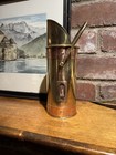 Vtg Brass   Copper Fireplace Wood Burning Stove Fire Pit Long Match Stick Holder