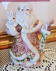 Fitz   Floyd Florentine Christmas Santa Claus   Sleigh Salt   Pepper Shakers
