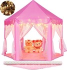 Princess Tent Girls Large Playhouse Kids Castle Play Tent With Star Lights To   