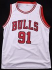 Dennis Rodman Signed Chicago Bulls  91 Jersey Authentic Ink Auto Xl Sewn