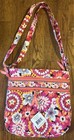 Vera Bradley Triple Zip Hipster  Pixie Blooms Cross Body Bag Purse Nwt