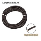 Braided Leather Cord 4mm Bolo Cord Rope For Jewelry Making 5m  Dark Coffee