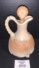Vintage Greentown Indiana Chocolate Glass Leaf And Bracket Cruet   Stopper