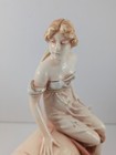 Antique Maiden Nymph On Conch Shell Czech Art Nouveau Centerpiece Damage