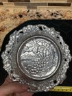 Arthur Court 6 5  Aluminum Bowl Grape Pattern Candy Nut Dish 1 5  Deep