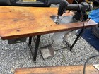 Singer 241-12 Vintage  Industrial Sewing Machine With Table And Motor No- Belt