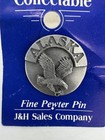 Lot Of 2 Pewter Alaska State Travel Pins Eagle   Ram New