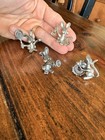 Lot Of 4 Vintage Miniature Pewter Bunny Rabbit   Mouse Trinkets Figurines