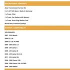 Auto Transmission Service Kit  Filter  5l Atf  Gaskets For Vw 09g Trans  Sele   