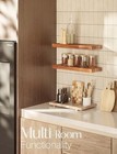 Batoda Set Of 2 17  Acacia Wood Floating Shelves Wall Mounted 17 Inch 