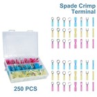 250 Heat Shrink Wire Connectors Electrical Ring Fork Spade Crimp Terminals Kit 