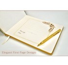 Wedding Engagement Guest Book 7x9    Elegant Gold Photo Album 100 Blank Page
