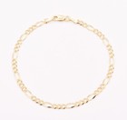 3 5mm Royal Figaro Solid Link Ankle Bracelet Anklet Real 10k Yellow Gold 8 -12 