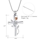Ashes Necklace Urn Necklace Cross Memorial Cremation Jewelry Rose Urn Keepsake
