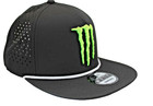 M - Black Flat Brim Performance Cap W white Rope  Racing  Motogp  Supercross 