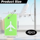 4pcs Silicone Luggage Tags With Stainless Loop Privacy Protection Travel Bags