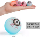 25 Pcs Halloween Bouncy Balls  Glow In The Dark Eyeball Ping Pong Ball Bouncing