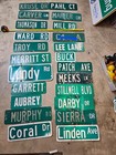 Street Name Signs Pick One  Approximately 18  Inch And Smaller In Length