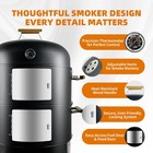 Realcook Vertical Charcoal Smoker Grills Premium 20 5 Inch Bbq Meat Smokers     