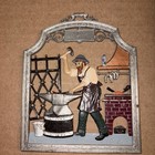 Wilhelm Schweizer Hand Painted Pewter  The Blacksmith Anvil Wall Hanging