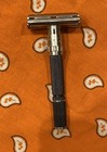  fair Condition  Vintage Gillette Black Safety Razor Adjustable P1  dial Works  