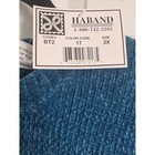 Haband Adrian Delafield Sweater Mens 2x Blue Nwt Chenille Knit Crewneck