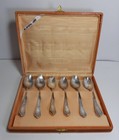Antique Service 6 Spoons Silver 1000 Punch Cm 14 Silver