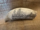 Whale Tooth Resin Scrimshaw - Merrils Wharf New Bedford - Us Sales Only