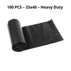 Heavy Duty Black Trash Bags 33x40 Inches - 250 Count - Commercial Garbage Liners