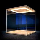 Acrylic Display Case With Ring Led Lights For Action Figure Car Models And Doll