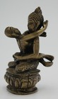 Rare Antique vintage Brass Yab Yum shakti  Statue Tibetan Buddhism 4  Tall