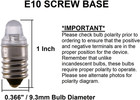 Miniature Led Flashlight Bulbs  3 Volt Mini Lamps  Cool White  E10