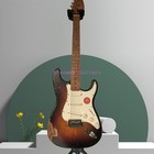 High Quality Electric Guitar Vintage Sunburst St Maple Neck Solid Body Heavy Age
