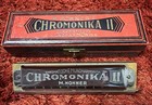 Vintage 1937 M  Hohner Super Chromonika Ii Harmonica Germany W  Box Chrome