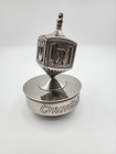 Vintage Judaica Godinger Silver Plated Hanukkah Spinning Dreidel Music Box