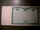 Vintage Blank Stock Certificate Eagle Mancave Print Your Own Free Ship   842