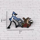 Regular Show Enamel Pin Mordecai And Rigby Lawnmower And Coffee