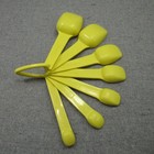 Tupperware Measuring Spoons Set With D Ring Yellow 7 Pc Complete Vintage