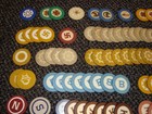 Vintage Poker Chip Collection     150  Inlaid crest   Seal Chips